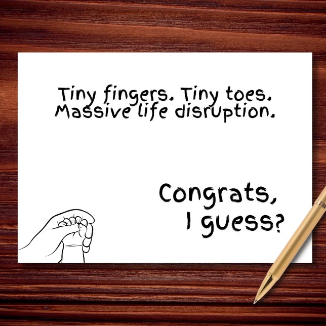 The Real Chaos Has Arrived – Funny Baby Shower Card (Creator Uploaded)