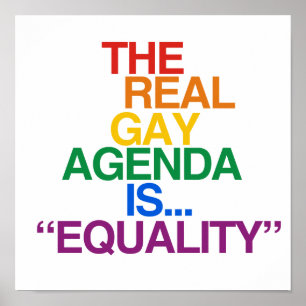 THE REAL GAY AGENDA POSTER