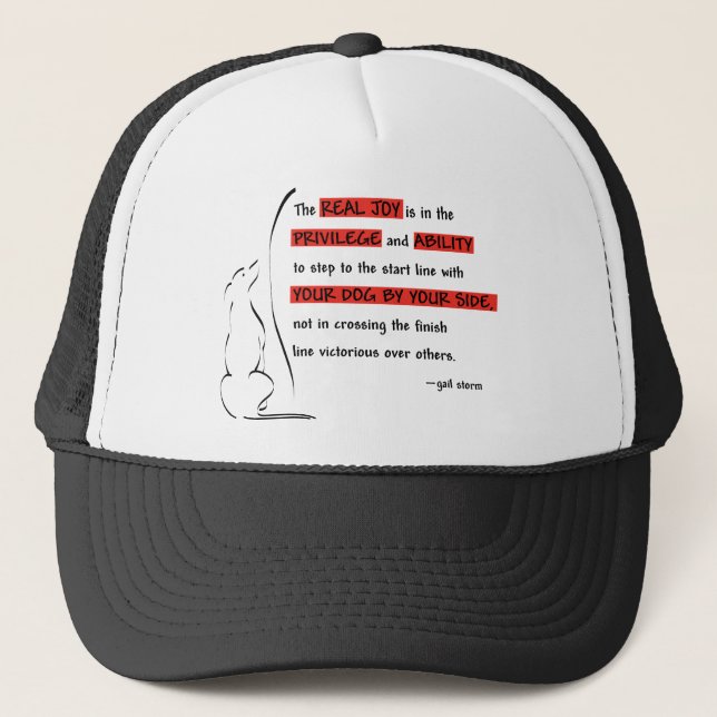 The Real Joy of Agility Trucker Hat (Front)