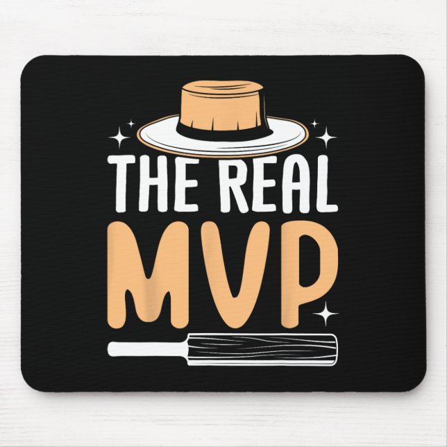 The Real Mvp Cricket  Mouse Pad (Front)