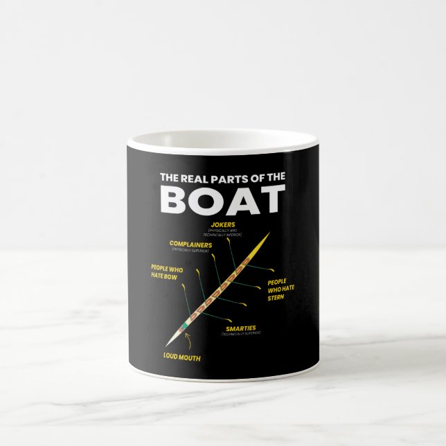 The Real Parts Of The Boat Oarsman Rower Coffee Mug (Center)