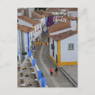 The Real Portugal- Morning walk to work in Obidos Postcard