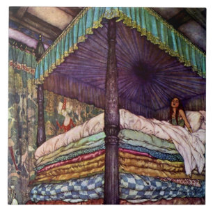 “The Real Princess” by Edmund Dulac Ceramic Tile