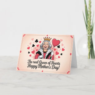 The Real Queen Mothers Day Fun Royal Crown Mum  Holiday Card