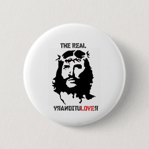 The real revolutionary 6 cm round badge