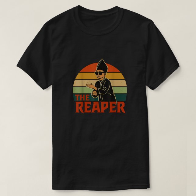 The Reaper Aura Farming Retro Indonesian T-Shirt (Design Front)
