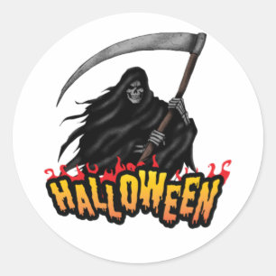 The Reaper Halloween Scary  Classic Round Sticker