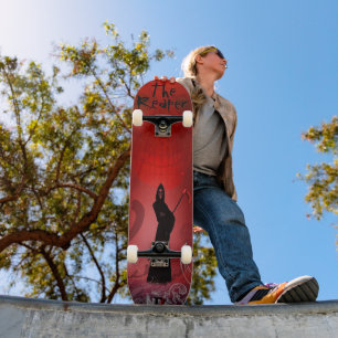 The Reaper in Red Dd Brand  Skateboard