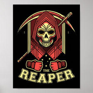 The Reaper Mma Bjj Kickboxing Boxing Cage Fighter Poster