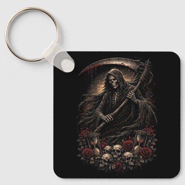 The Reaper’s Hourglass Key Ring (Front)