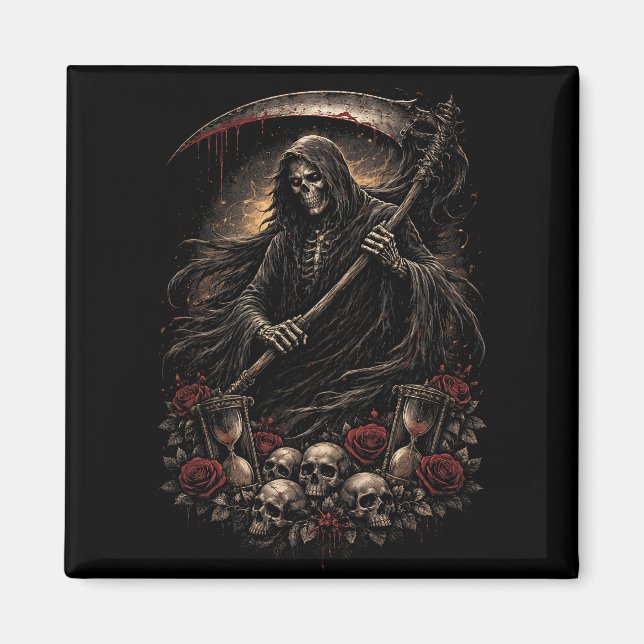 The Reaper’s Hourglass Magnet (Front)