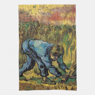 The Reaper with Sickle by Vincent van Gogh Tea Towel