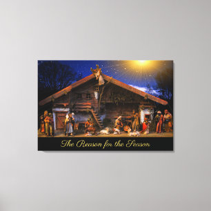 The Reason for the Season Nativity Scene Canvas Pr Print