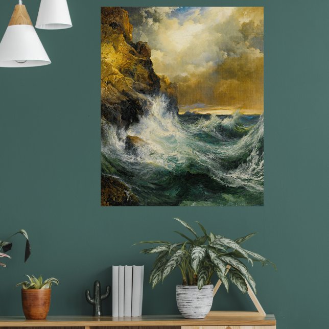 The Receding Wave by Moran, 1909 Poster (Living Room 1)