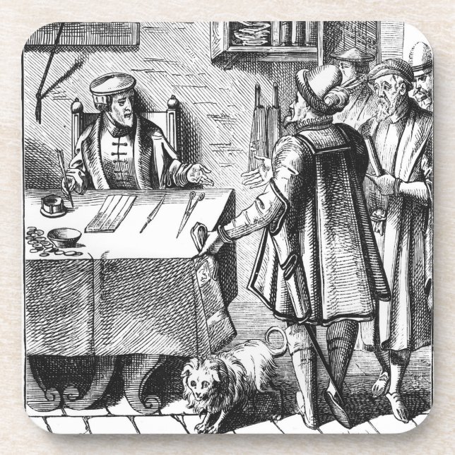 The Receiver of Taxes, after a woodcut in 'Praxis Coaster (Front)