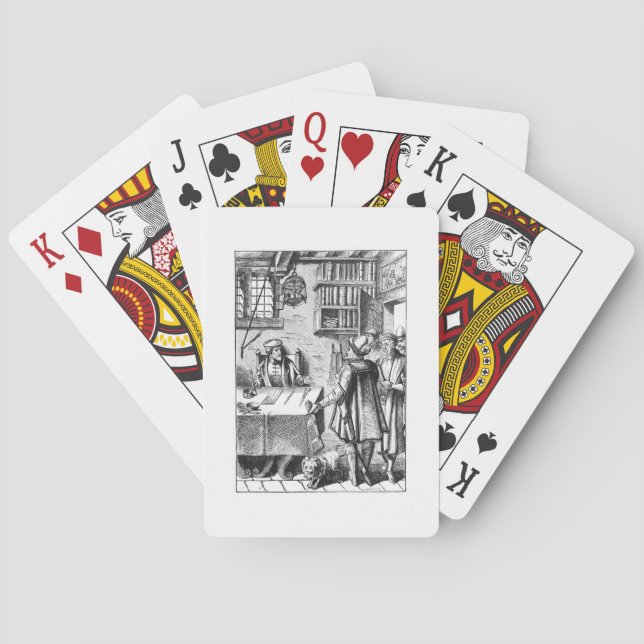 The Receiver of Taxes, after a woodcut in 'Praxis Playing Cards (Back)