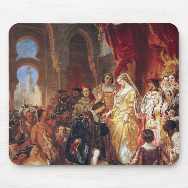 The Reception of Christopher Columbus Mouse Pad (Front)
