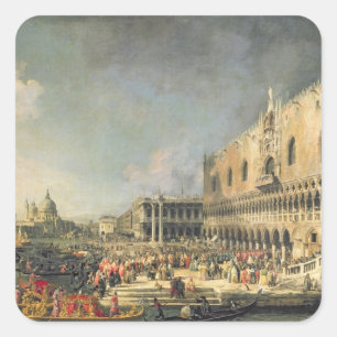 The Reception of the French Ambassador in Venice, Square Sticker
