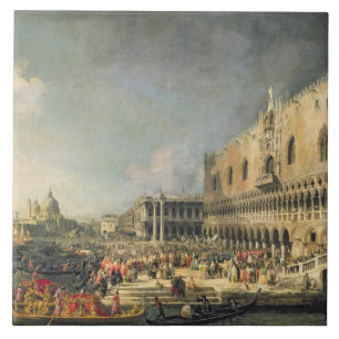 The Reception of the French Ambassador in Venice, Tile