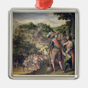 The Reconquest of St. Kitts, 1629 Metal Ornament