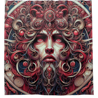 The Red Album Shower Curtain