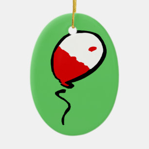 The Red Balloon, Add A Cute Saying Ceramic Ornament
