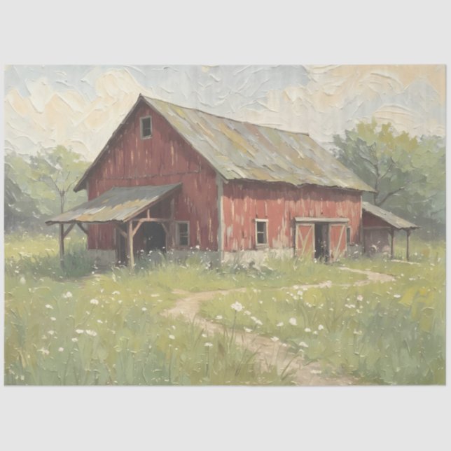 The Red Barn, Classic Americana Tissue Paper (Front)