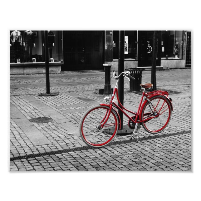 The red bicycle photo print (Front)