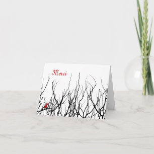 The Red Bird by Leslie Peppers Holiday Card