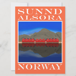 The Red Boat Houses Sunndalsøra Norway Invitation