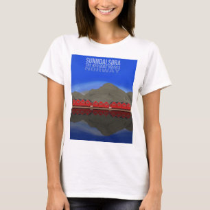 The Red Boat Houses Sunndalsøra Norway T-Shirt