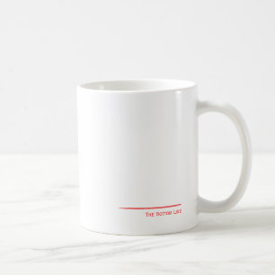 The red Bottom Line Coffee Mug