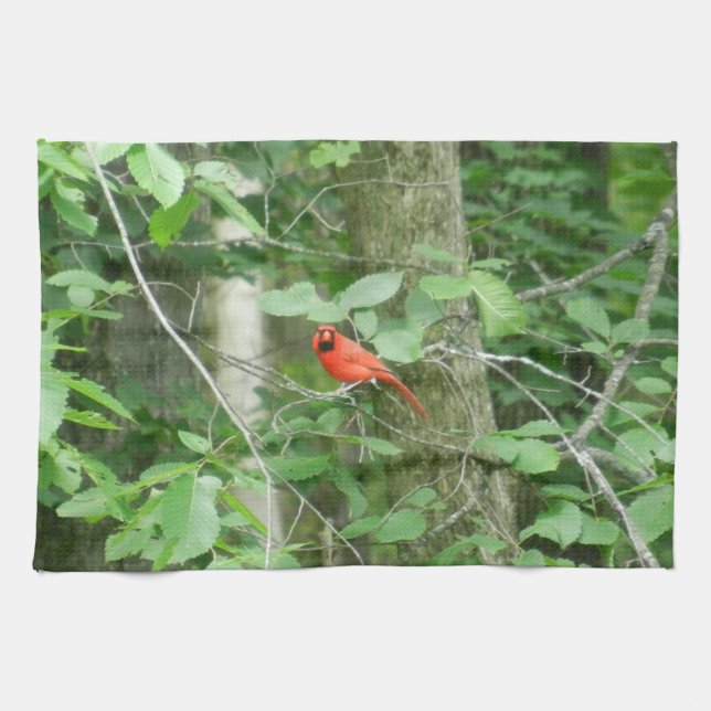THE RED CARDINAL hand towel (Horizontal)
