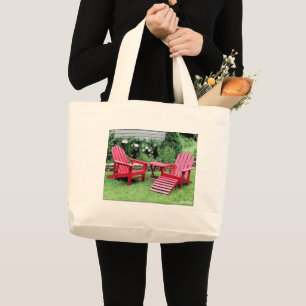 'The Red Chairs' Canvas Tote