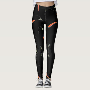 THE RED CHILI. IT'S HOT ! TRANSPARENT! LEGGINGS