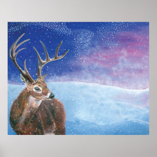 The red deer (Cervus elaphus) Poster