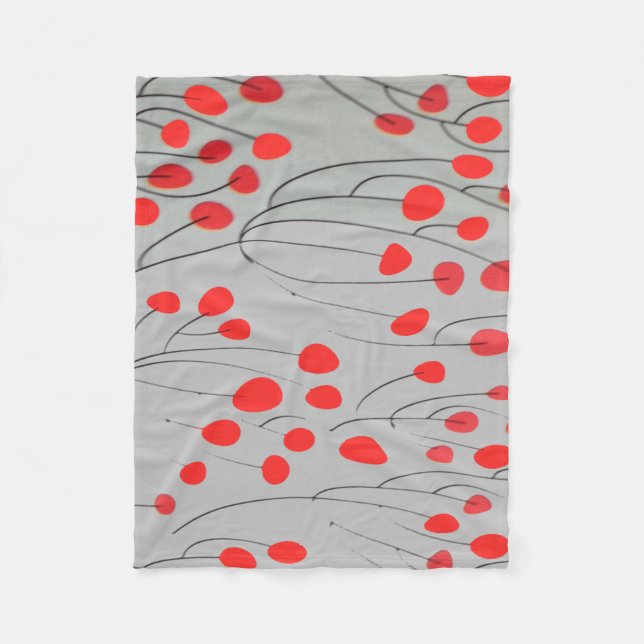 The red DOTS fleece blanket (Front)