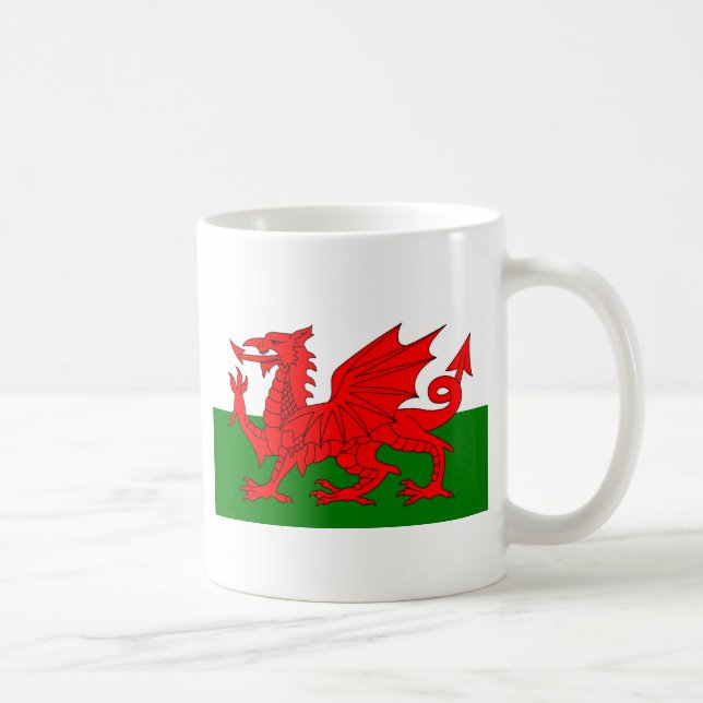 The Red Dragon [Flag of Wales] Coffee Mug (Right)