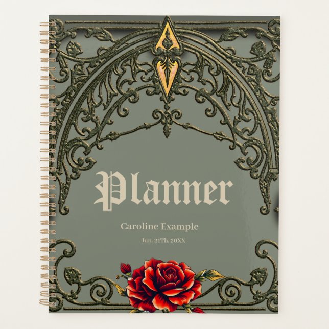 The red flower, the blossom of affection. planner (Front)