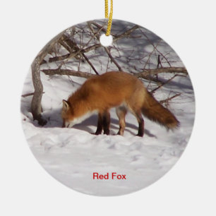 The Red Fox Ceramic Ornament