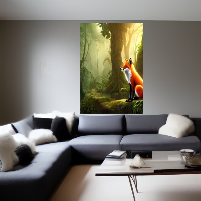 The red fox in the forest | AI Art Poster (Creator Uploaded)