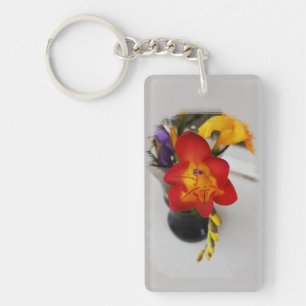 The red freesia key ring