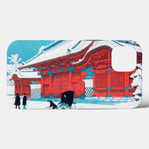 The Red Gate of Hongo in Snow by Hiroaki Takahashi iPhone 13 Case