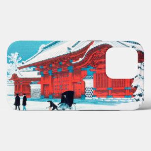 The Red Gate of Hongo in Snow by Hiroaki Takahashi iPhone 13 Pro Case