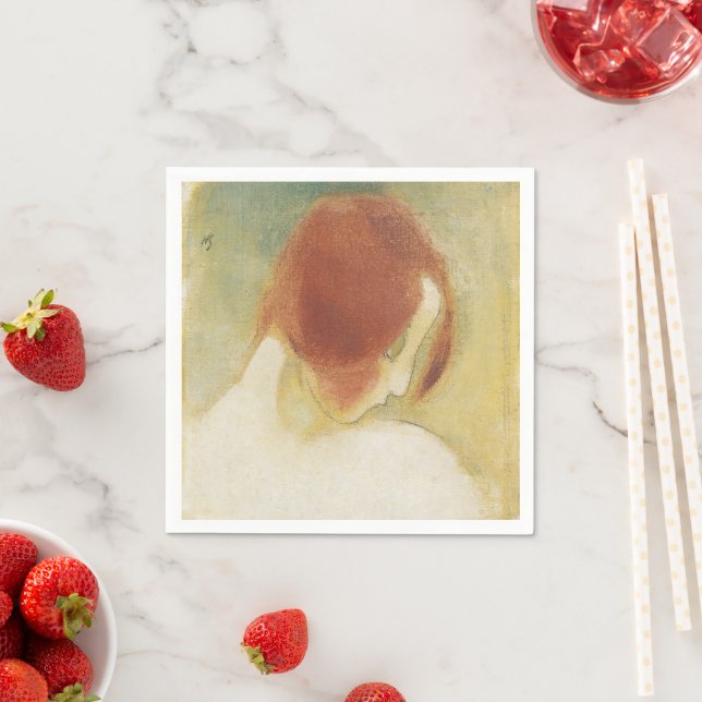 The red haired Girl, Helene Schjerfbeck Napkin (Insitu)