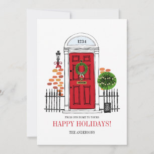 The Red Holiday Christmas Door Card