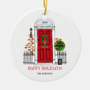 The Red Holiday Christmas Door Ornament