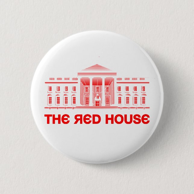 The Red House 6 Cm Round Badge (Front)