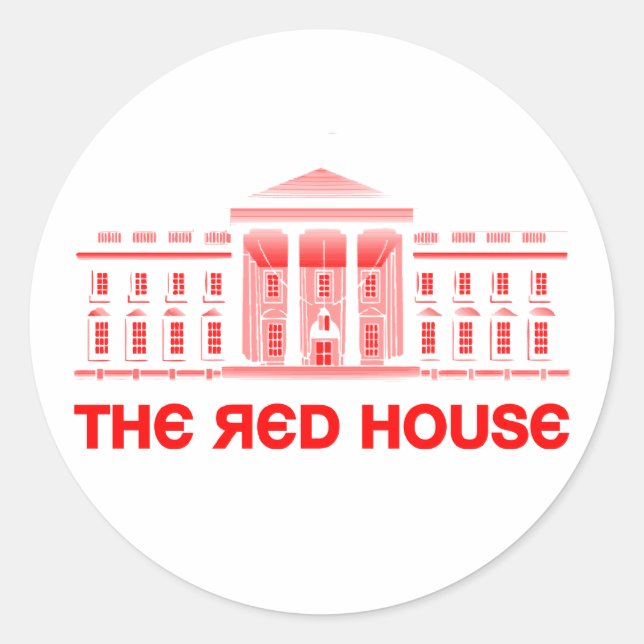 The Red House Classic Round Sticker (Front)