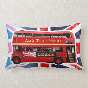 The Red London Double Decker Bus Lumbar Cushion